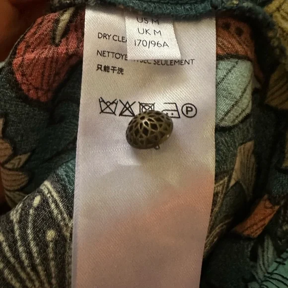 Anthropologie Floral Halter Jumpsuit - Teal and Multicolor - Picture 5 of 5